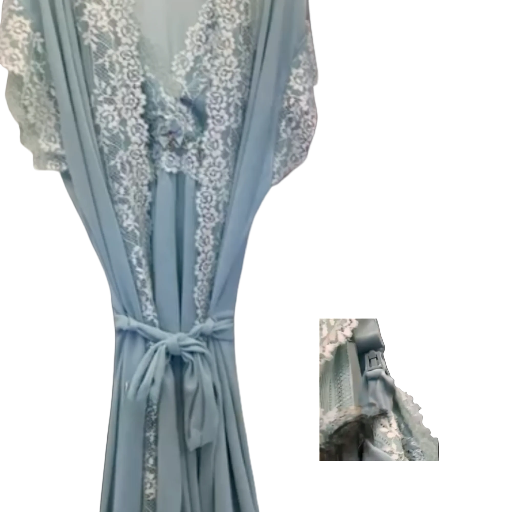 Breastfeeding Nightgown W/ Robe Bahia